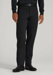 Flex Ponte Pants for Tall Men in Black