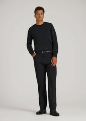 Flex Ponte Pants for Tall Men in Black
