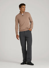 Flex Ponte Pants for Tall Men in Dark Charcoal Heather