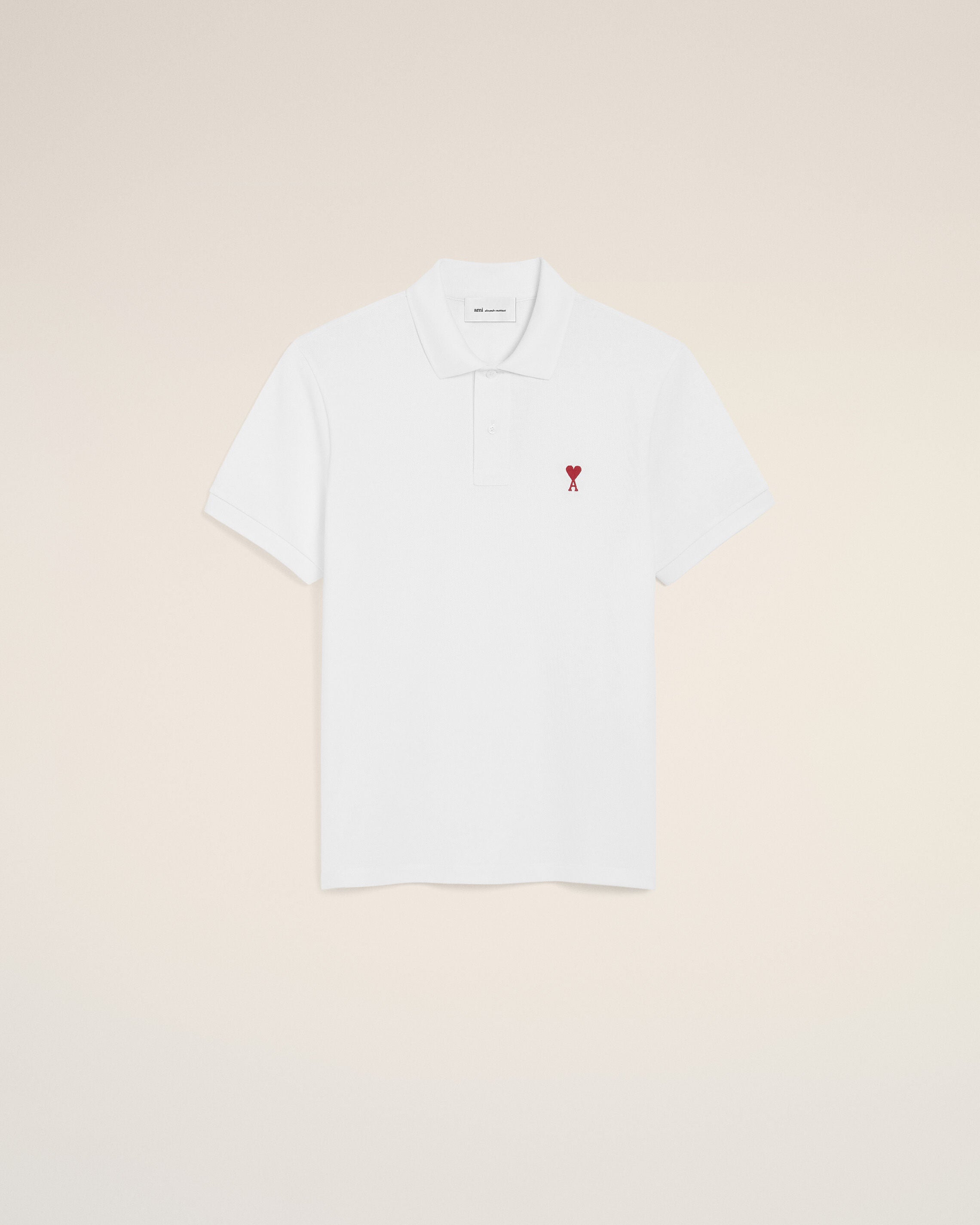 White Cotton polo with Ami De Coeur