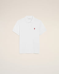 White Cotton polo with Ami De Coeur