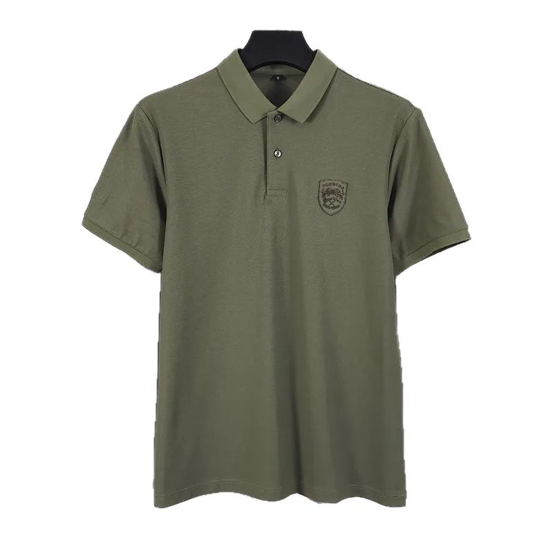 Summer Short-sleeved Polo Shirt Half-sleeved T-shirt Regular Shoulder Men's T-shirt Turnaround Shirt