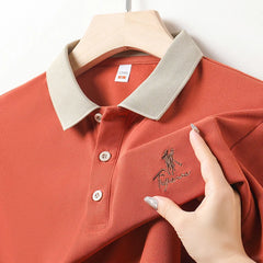 Summer Trending Breathable Short-Sleeved Lapel T-Shirt Men Casual Style Polo Shirts
