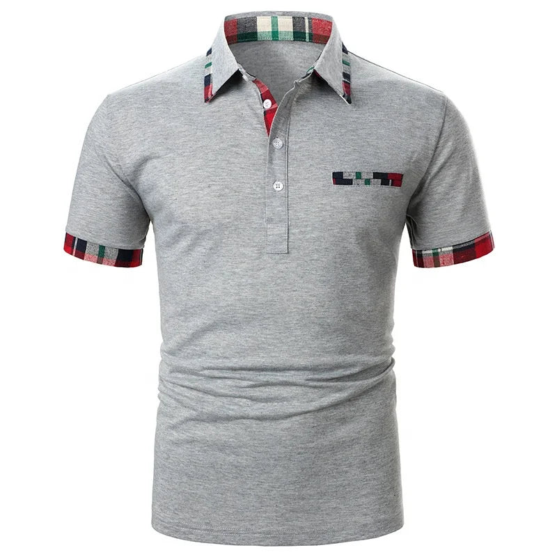New Plus Size Men's Casual Fashion Printed Polo Shirt - Short Sleeve Lapel T-Shirt