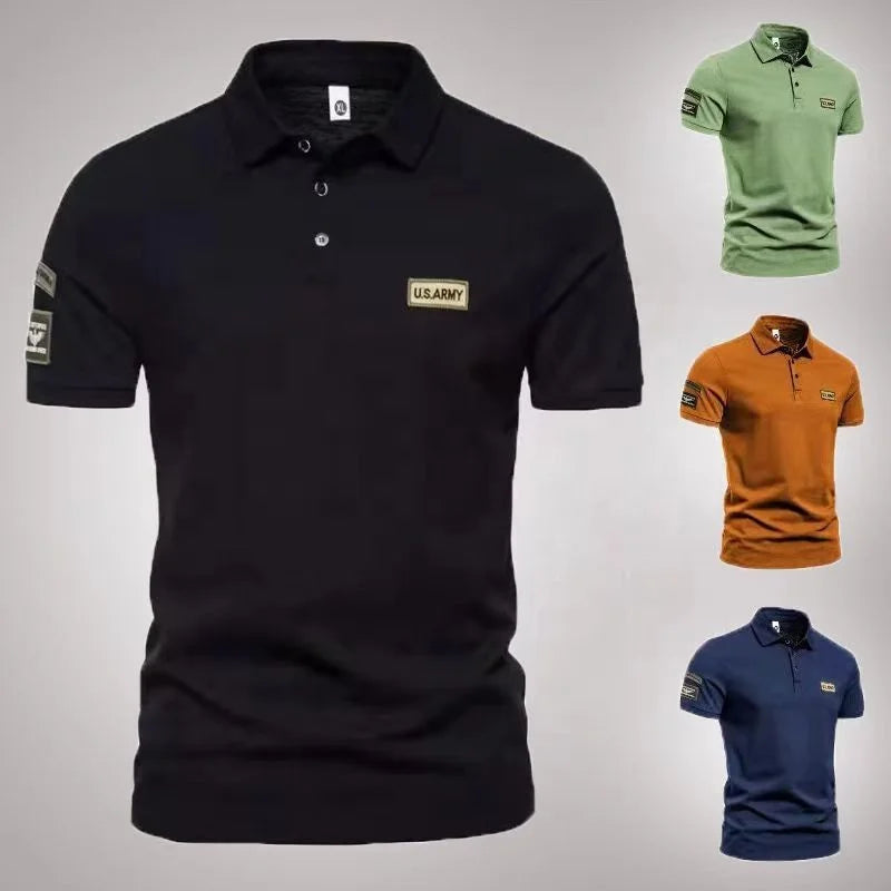 Summer New Collar Sport Men's Polo Shirt Fashionable and Casual Men's Short Sleeved T-shirt