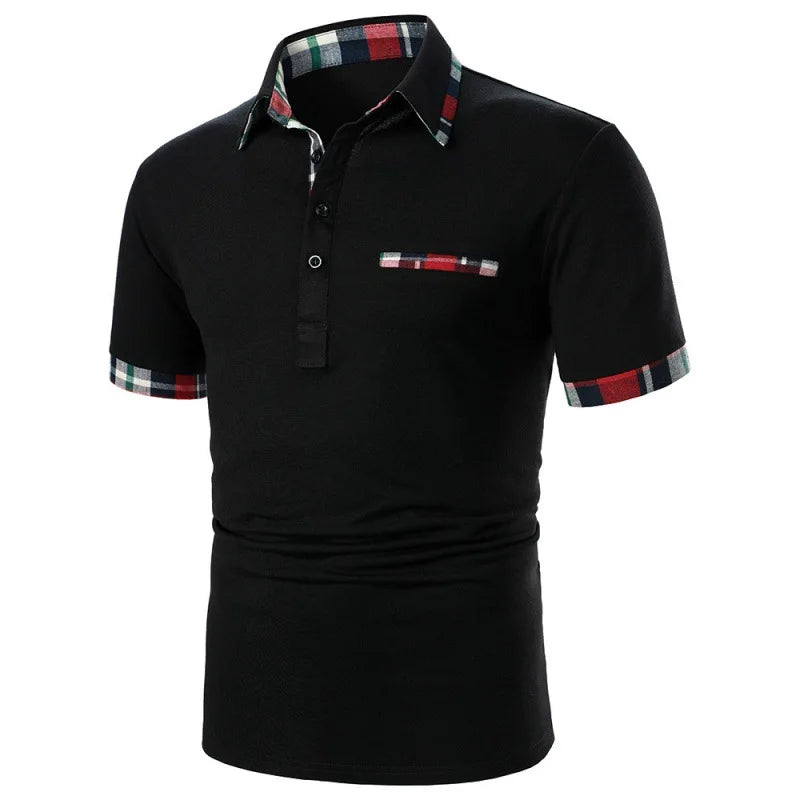 New Plus Size Men's Casual Fashion Printed Polo Shirt - Short Sleeve Lapel T-Shirt
