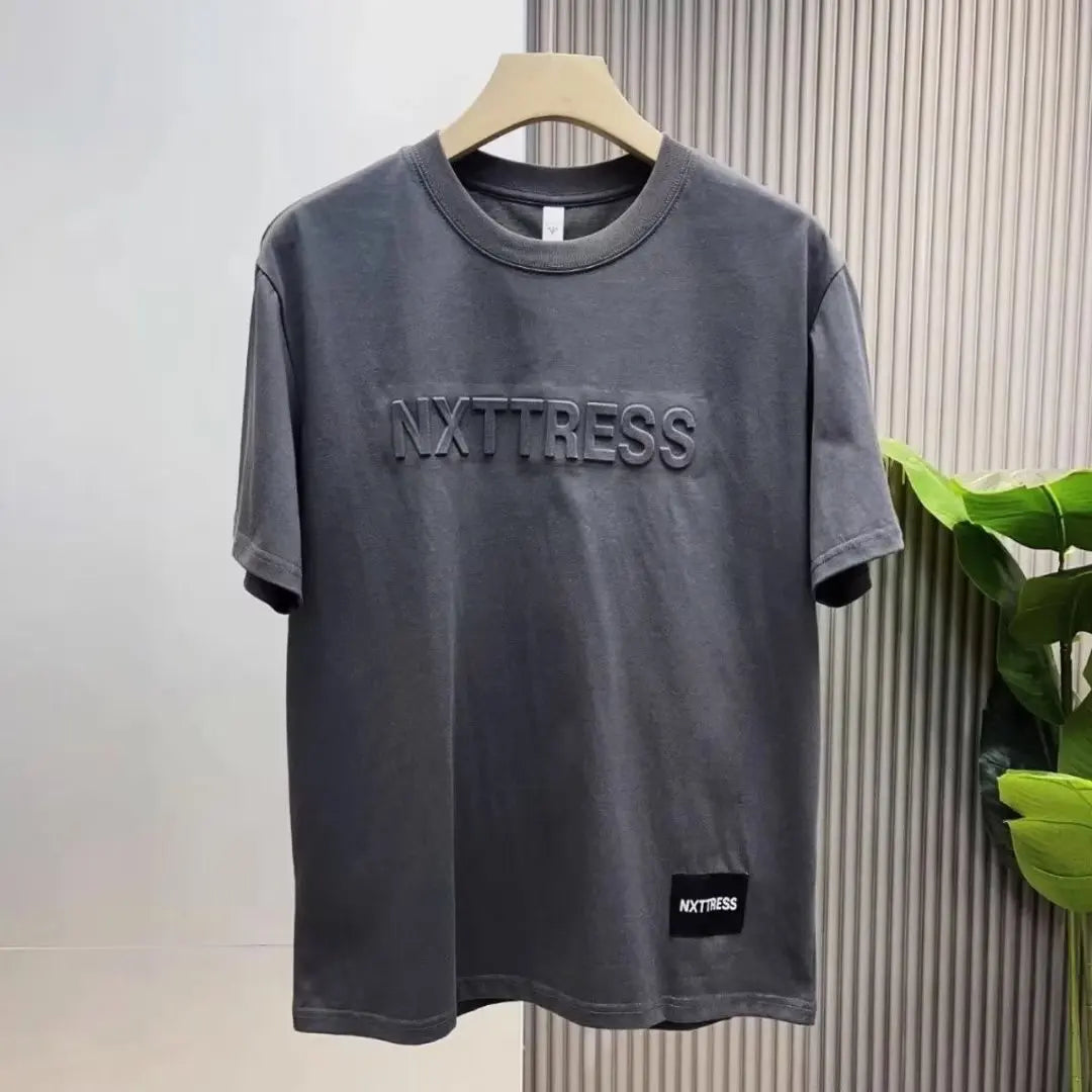 Summer Loose Hong Kong Style Short-sleeved Men's T-shirt Trendy Half-sleeved Top Korean Style  All-match Men's T-shirt