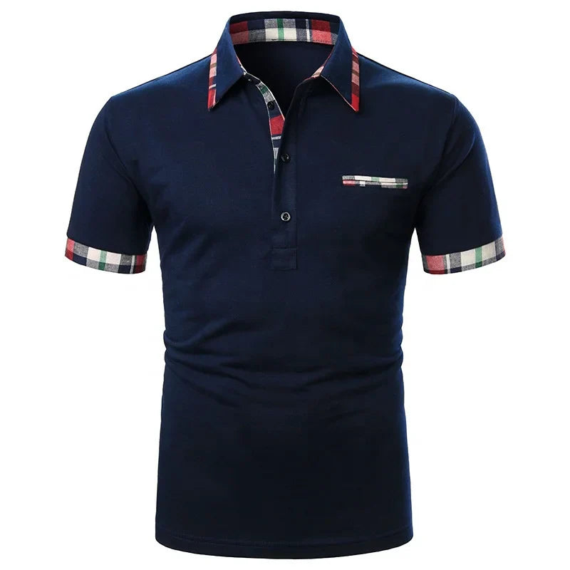 New Plus Size Men's Casual Fashion Printed Polo Shirt - Short Sleeve Lapel T-Shirt