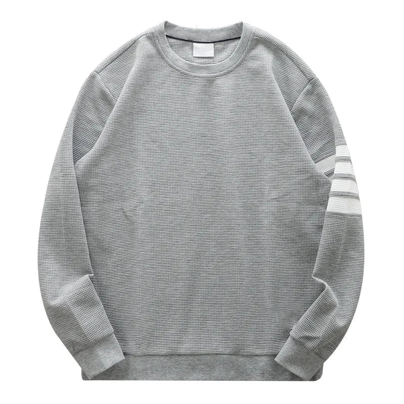 Waffley Men's Sweatshirt Spring and Autumn New Men's Crewneck Pullover Loose Sweatshirt Top Trendy Long Sleeve T-shirt