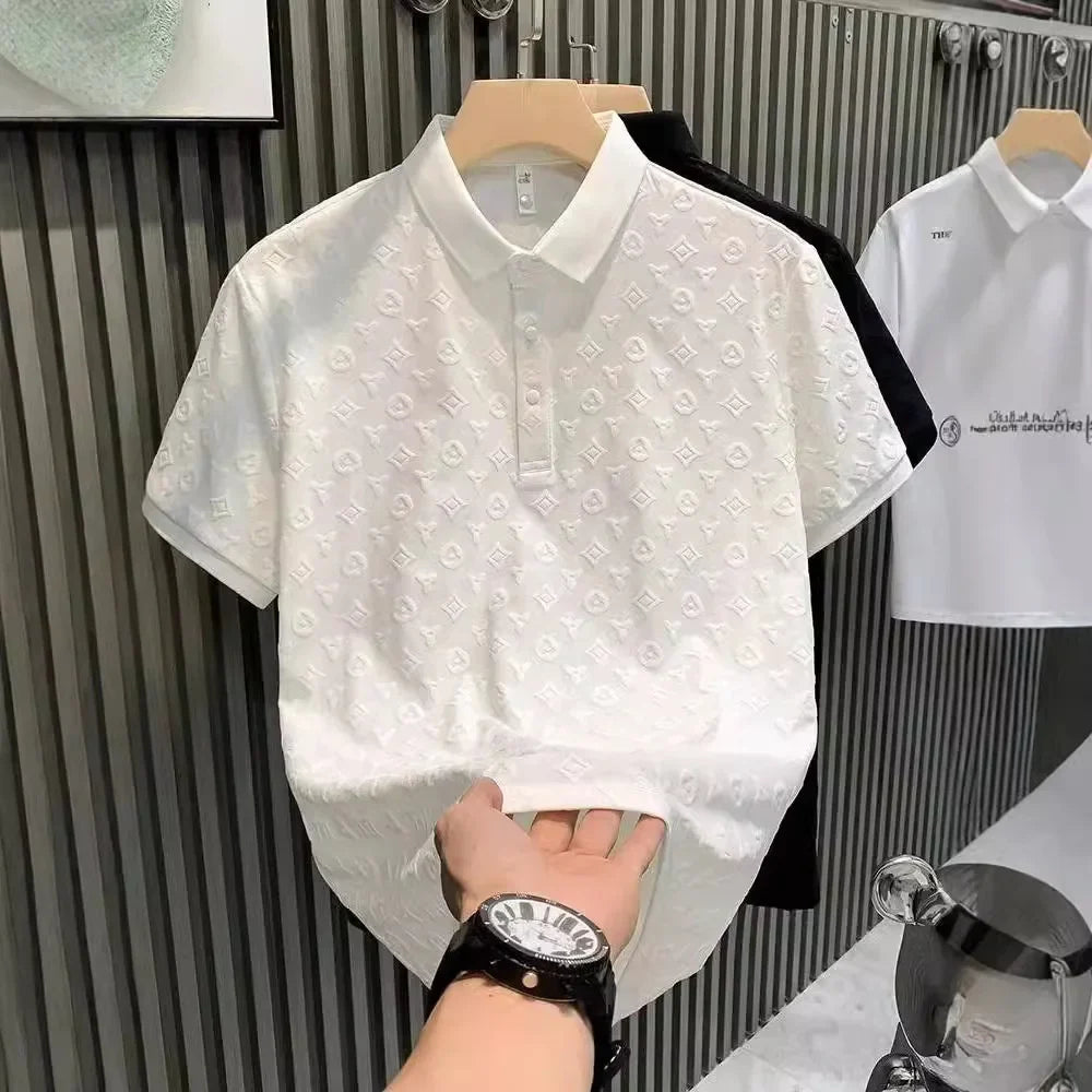 Summer Short-sleeved Polo Shirt Men's High-end Sense Casual Half-sleeved T-shirt with Top