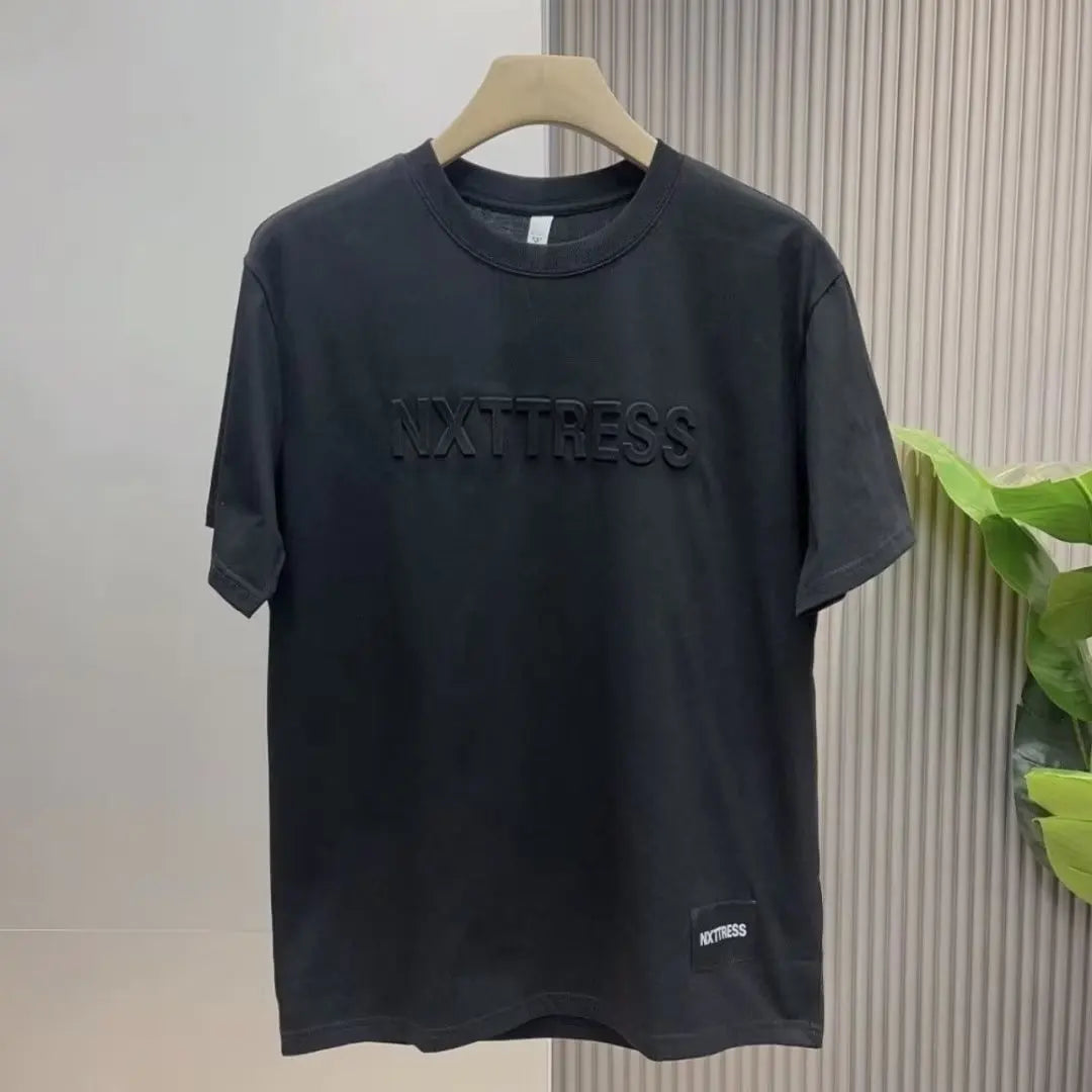 Summer Loose Hong Kong Style Short-sleeved Men's T-shirt Trendy Half-sleeved Top Korean Style  All-match Men's T-shirt