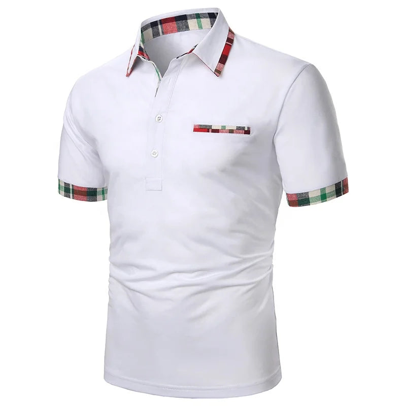 New Plus Size Men's Casual Fashion Printed Polo Shirt - Short Sleeve Lapel T-Shirt