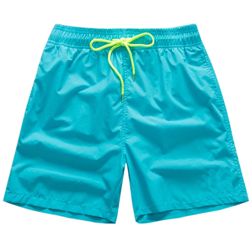 Datifer Brand Summer Men Shorts Fashion Nylon Solid Mesh Liner Drawstring For Swimsuits Male Surf Sports Shorts