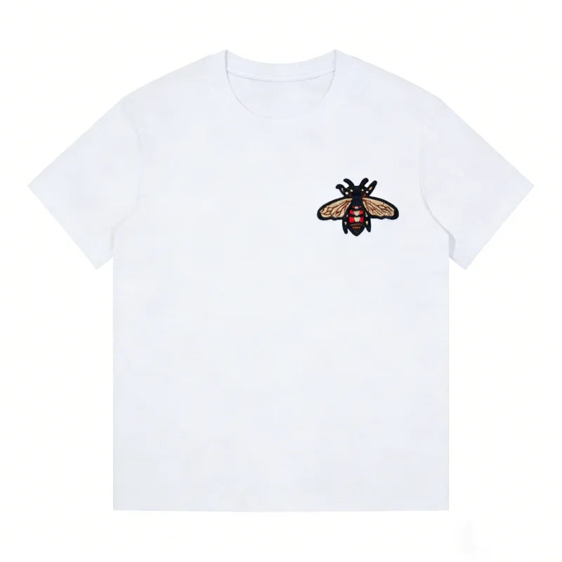 Cotton Embroidery Insect Short-sleeved T-shirt Distinctive Trendy Cotton T-shirt for Boys