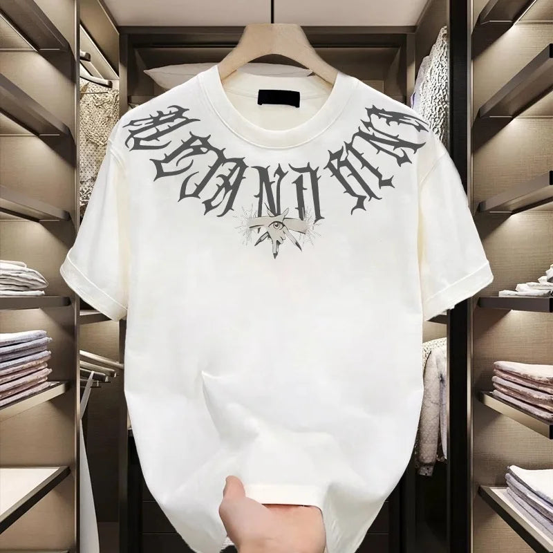 Heavy-weight High-end American-style Short-sleeved Men's T-shirt Popular Loose Summer Men's Top