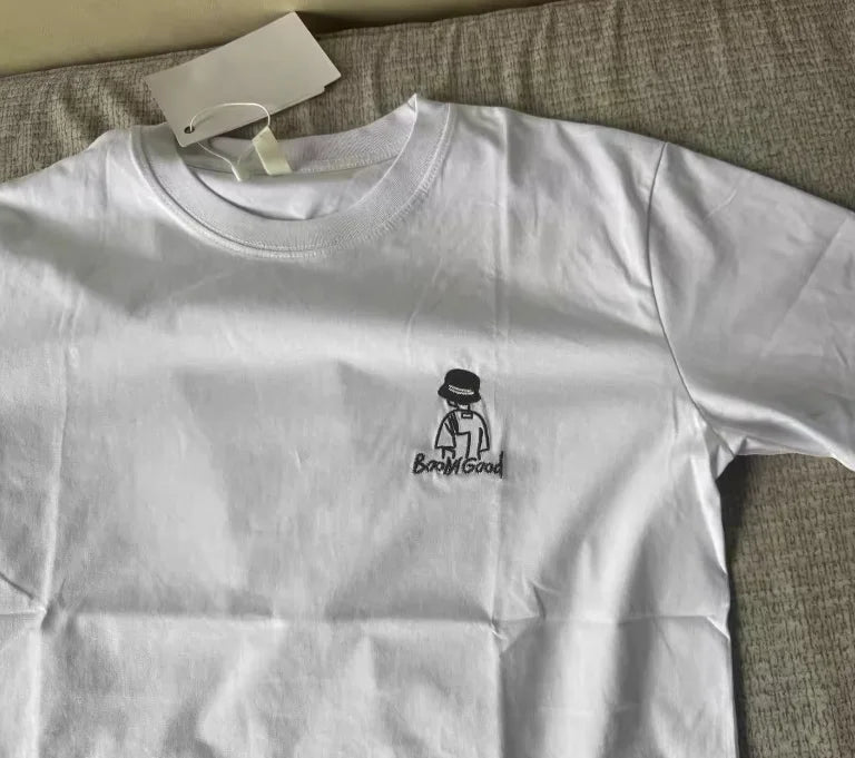 Cotton Fashion Brand Short-sleeved Men's Top for Summer Printed Trendy Men's T-shirt All-match Round Neck T-shirt for Men