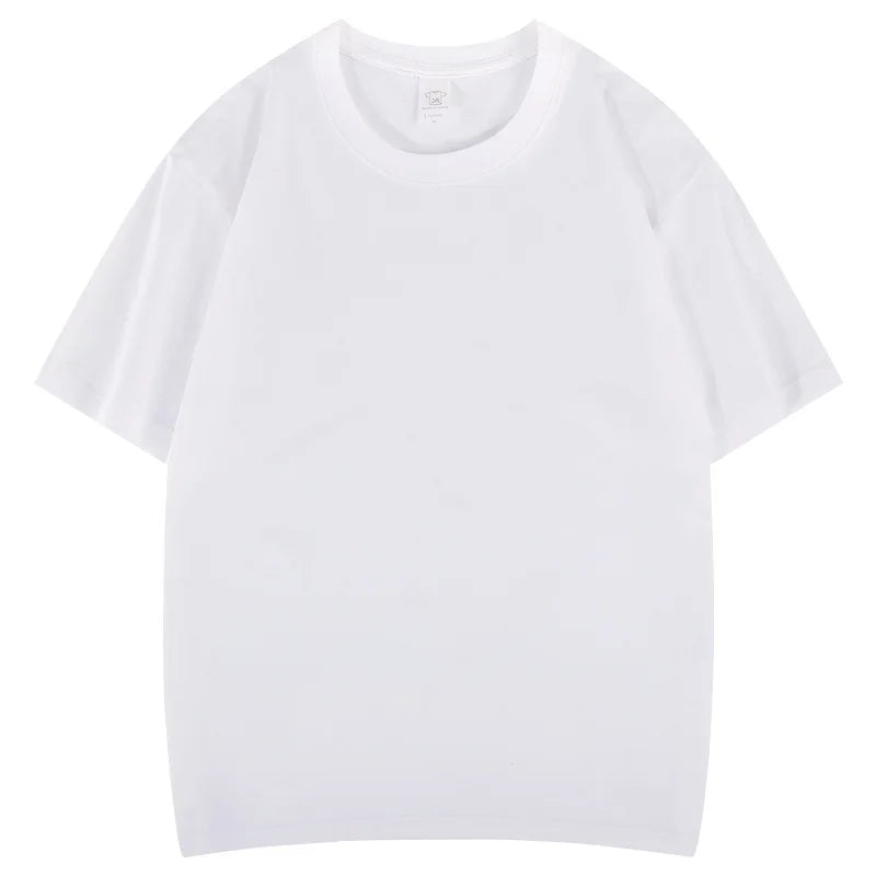 Cotton High Quality Unisex T-shirt 100% Cotton Summer Oversized Men's T-shirt Round Neck Solid Color Blank T-shirt for Men