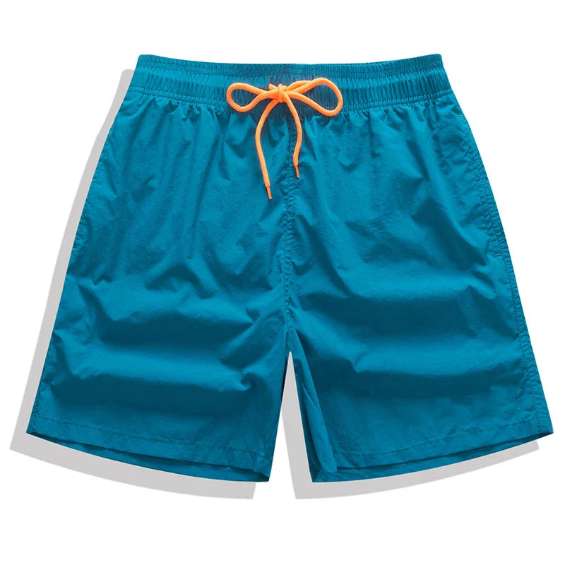 Datifer Brand Summer Men Shorts Fashion Nylon Solid Mesh Liner Drawstring For Swimsuits Male Surf Sports Shorts
