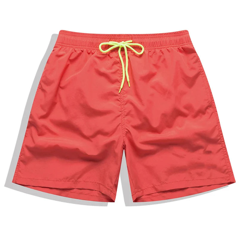 Datifer Brand Summer Men Shorts Fashion Nylon Solid Mesh Liner Drawstring For Swimsuits Male Surf Sports Shorts