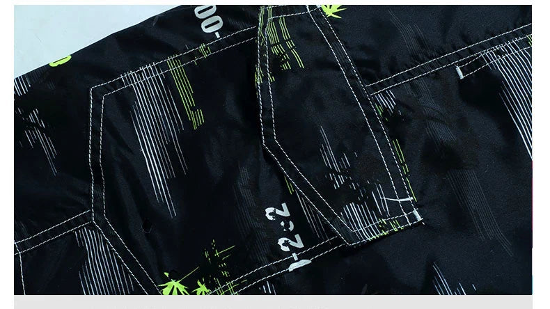 Summer Men Quick-drying Beachwear Plus Size Swimsuit Shorts Male Fashion Casual Loose Hawaii Printing Surf Board Shorts