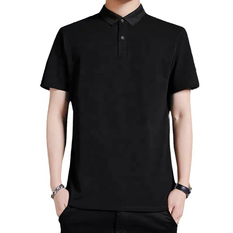 Men's Women's Casual Shirt Short Sleeve Solid Color Casual Polyester Summer Work Clothes