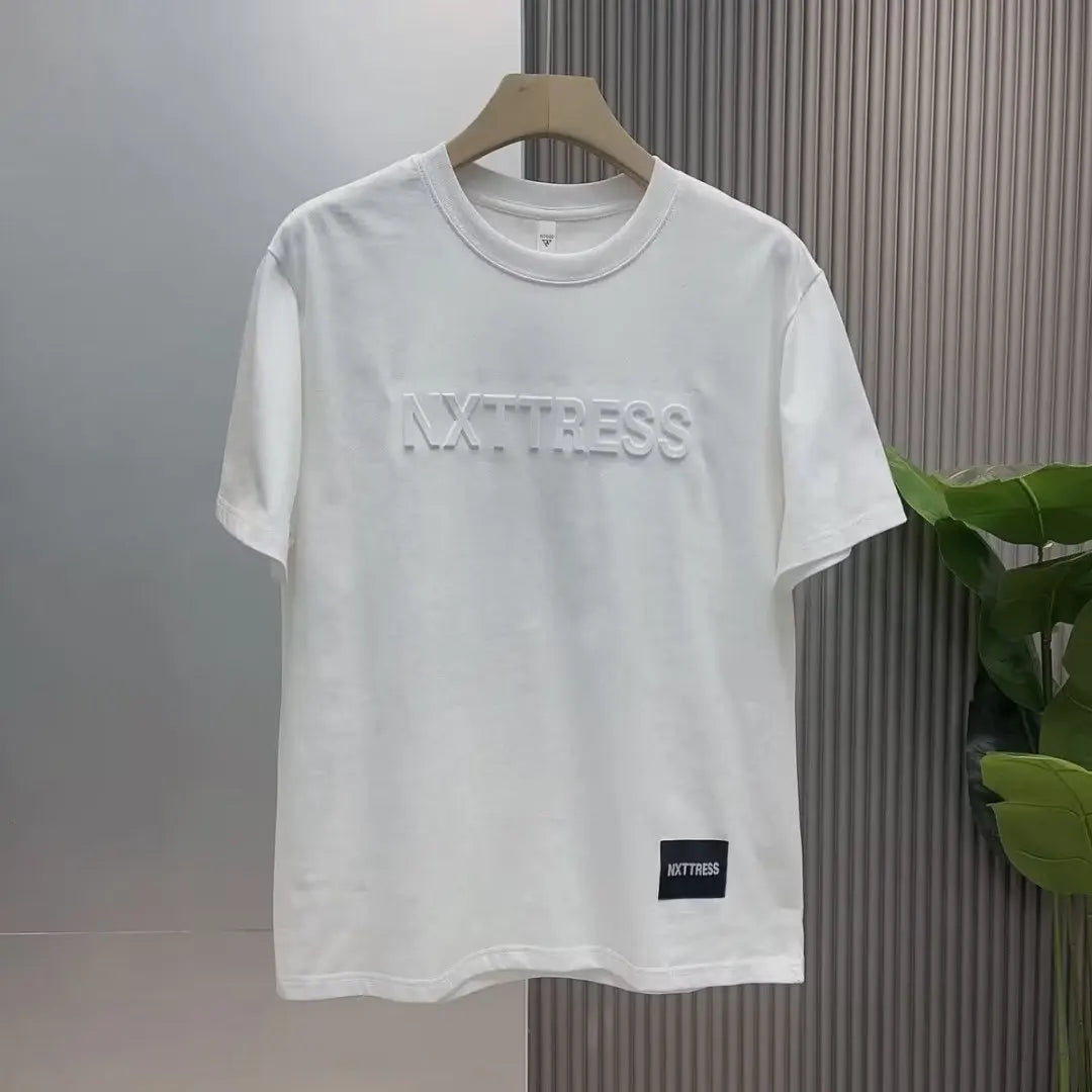Summer Loose Hong Kong Style Short-sleeved Men's T-shirt Trendy Half-sleeved Top Korean Style  All-match Men's T-shirt
