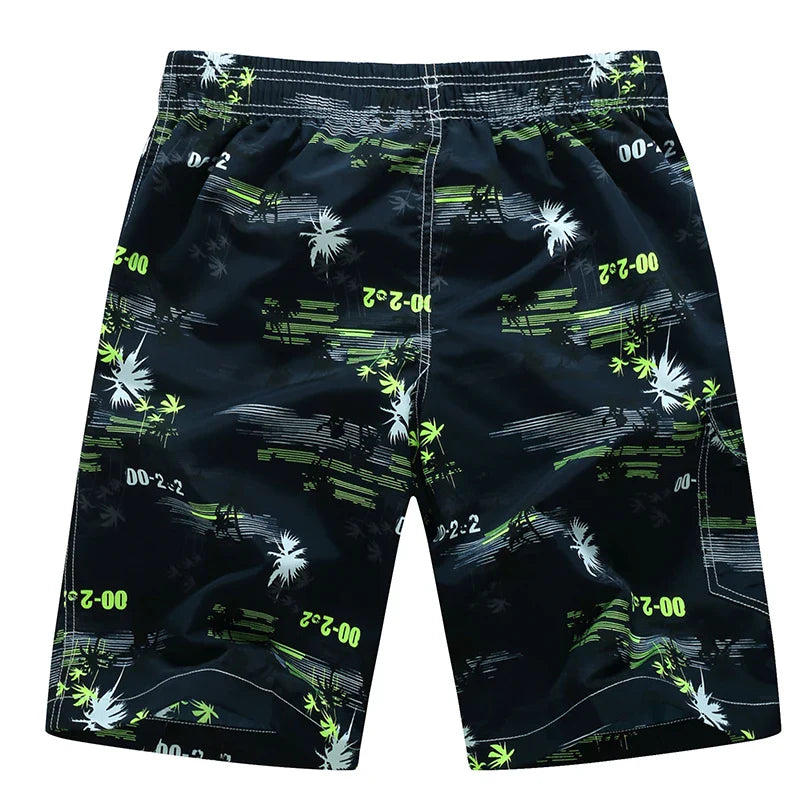 Summer Men Quick-drying Beachwear Plus Size Swimsuit Shorts Male Fashion Casual Loose Hawaii Printing Surf Board Shorts