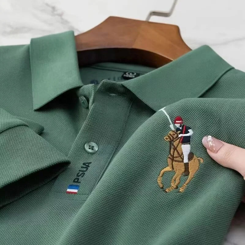 Summer Men's Short Sleeve T-shirt Embroidery Casual Turndown POLO Shirt Young and Middle-aged Men's Plus Size T-shirts
