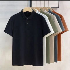 Men's Women's Casual Shirt Short Sleeve Solid Color Casual Polyester Summer Work Clothes