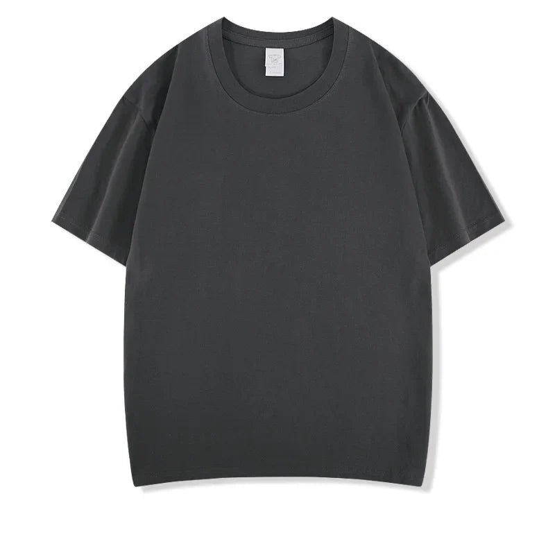 Cotton High Quality Unisex T-shirt 100% Cotton Summer Oversized Men's T-shirt Round Neck Solid Color Blank T-shirt for Men