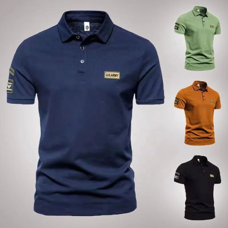 Summer New Collar Sport Men's Polo Shirt Fashionable and Casual Men's Short Sleeved T-shirt