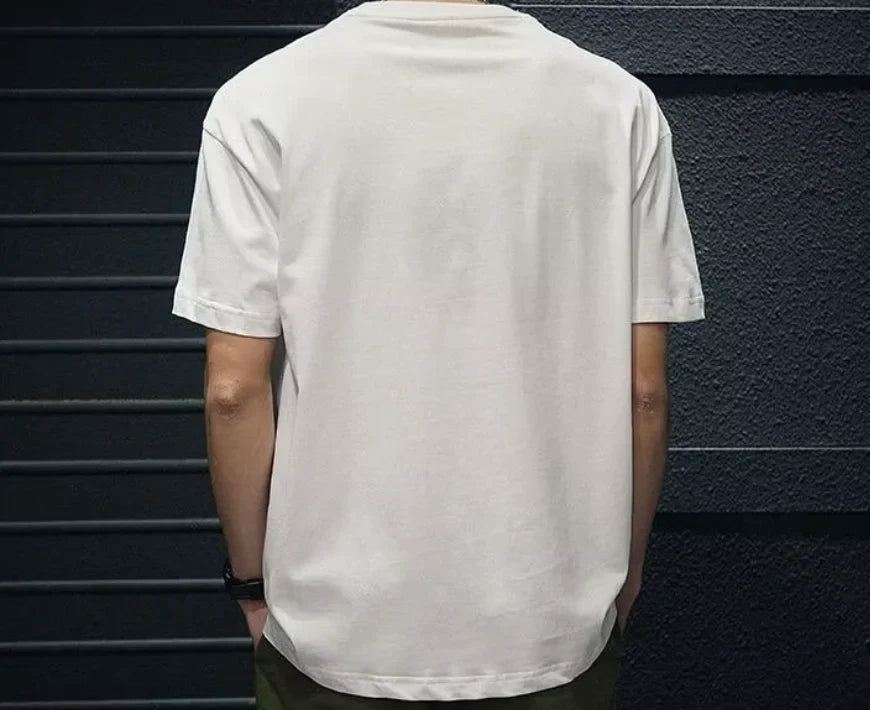 Three-dimensional Printing Short Sleeve T-shirt Men's Summer Loose Fashion Ice Silk Thin Breathable Casual T-shirt Men