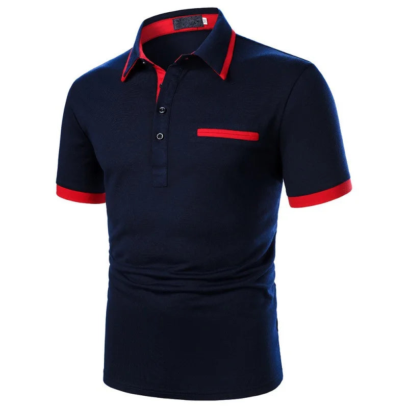 New Plus Size Men's Casual Fashion Printed Polo Shirt - Short Sleeve Lapel T-Shirt