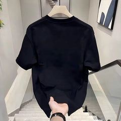 Cotton Summer Streetwear New Men's Graphic T-shirt Trendy Casual Crew Neck Short Sleeve