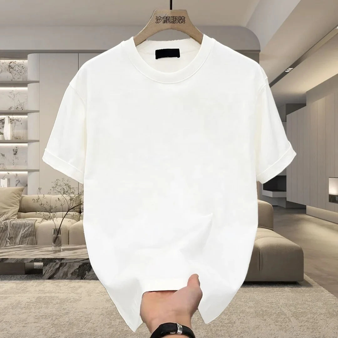 Unisex Heavyweight Cotton Short Sleeve T-Shirt Summer New Arrival Chinese Trendy Style Couple-Friendly Casual Top