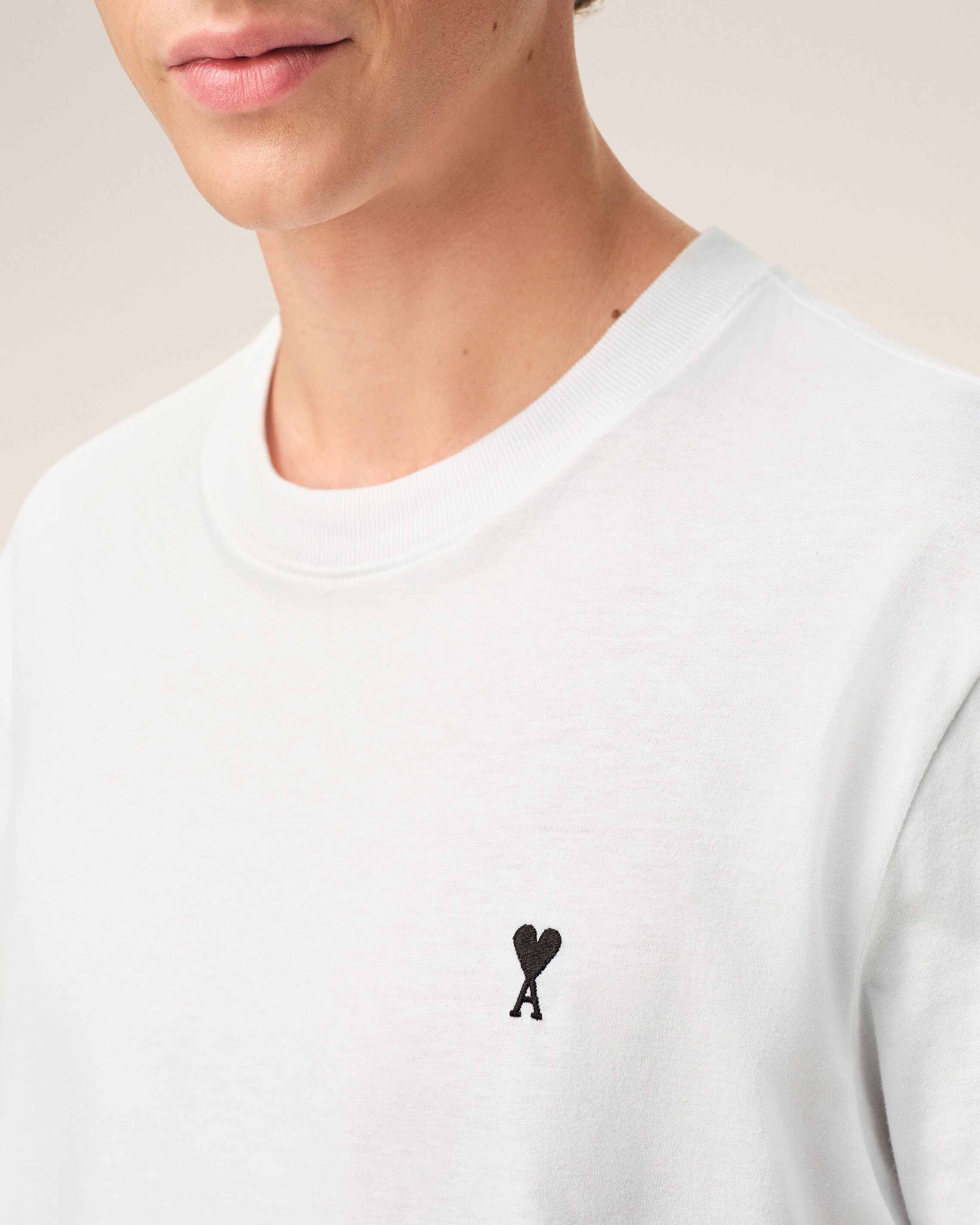 White cotton t-shirt with Ami de Coeur