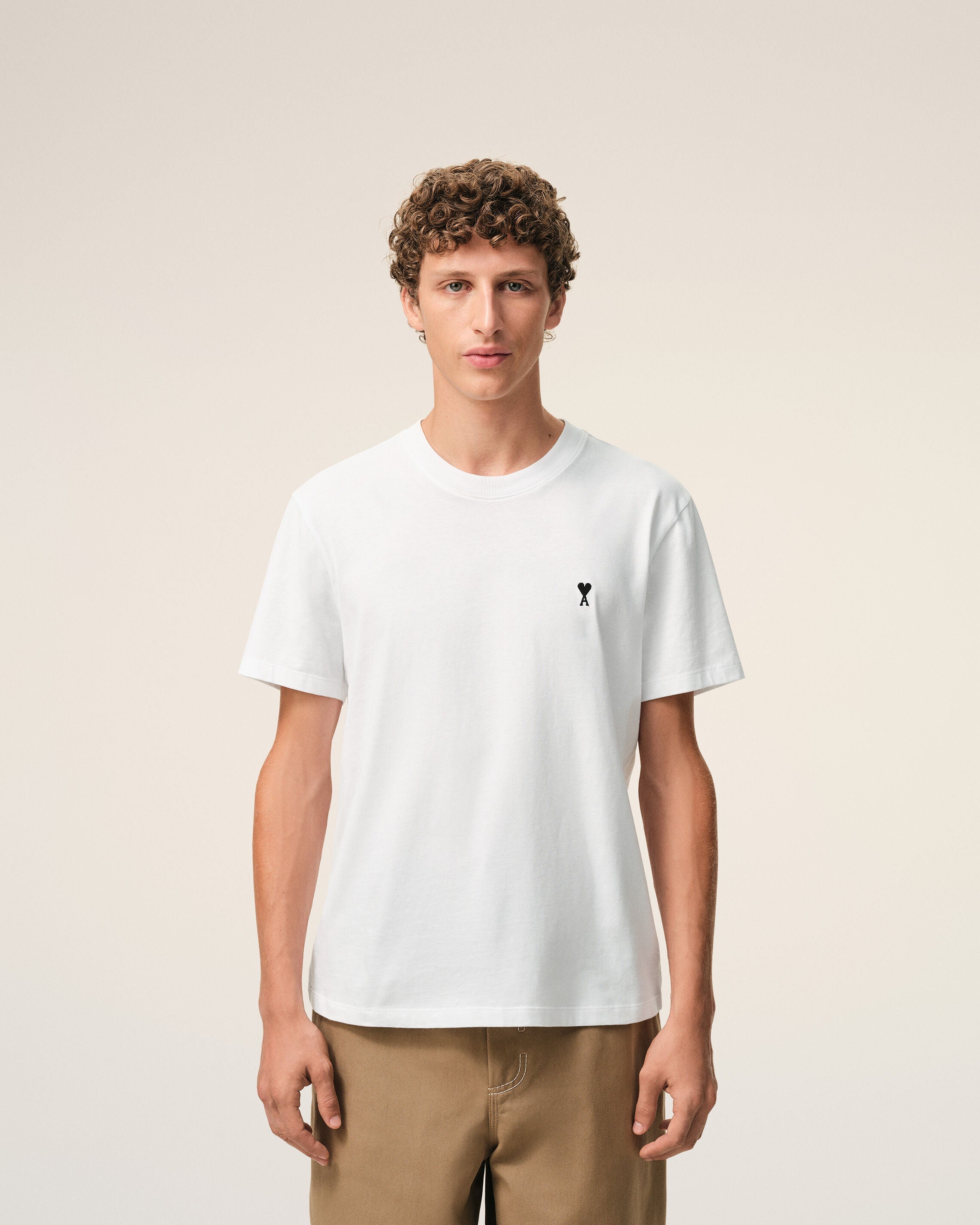 White cotton t-shirt with Ami de Coeur