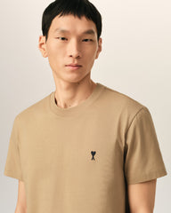 Beige cotton t-shirt with Ami de Coeur