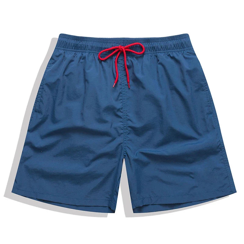 Datifer Brand Summer Men Shorts Fashion Nylon Solid Mesh Liner Drawstring For Swimsuits Male Surf Sports Shorts