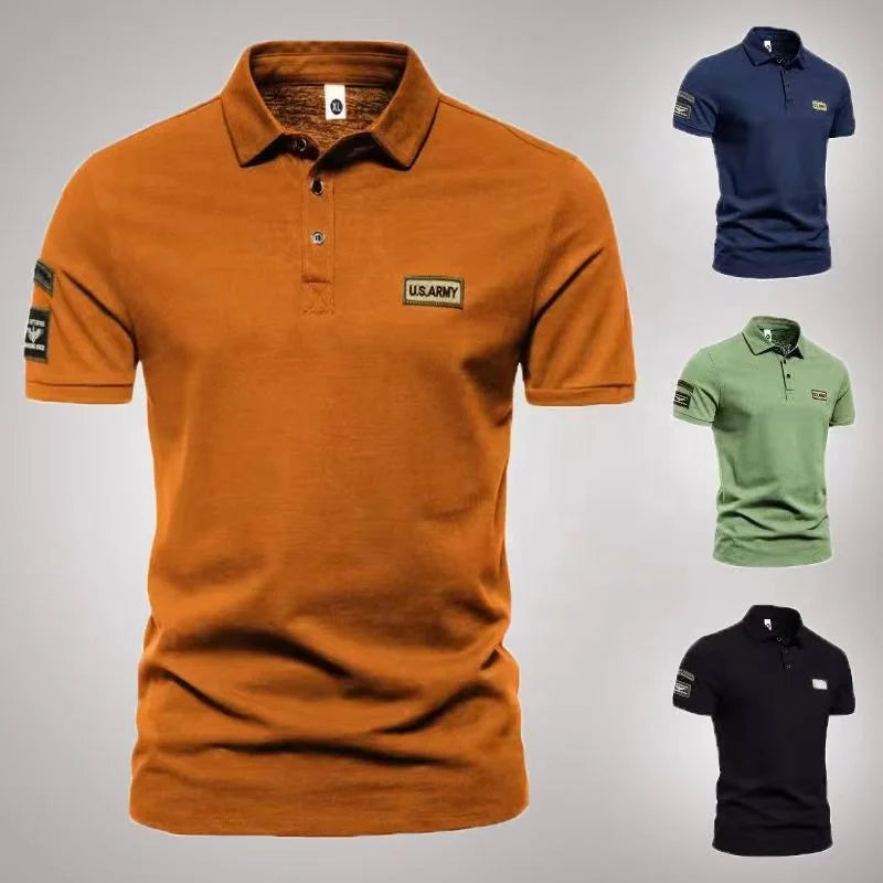 Summer New Collar Sport Men's Polo Shirt Fashionable and Casual Men's Short Sleeved T-shirt