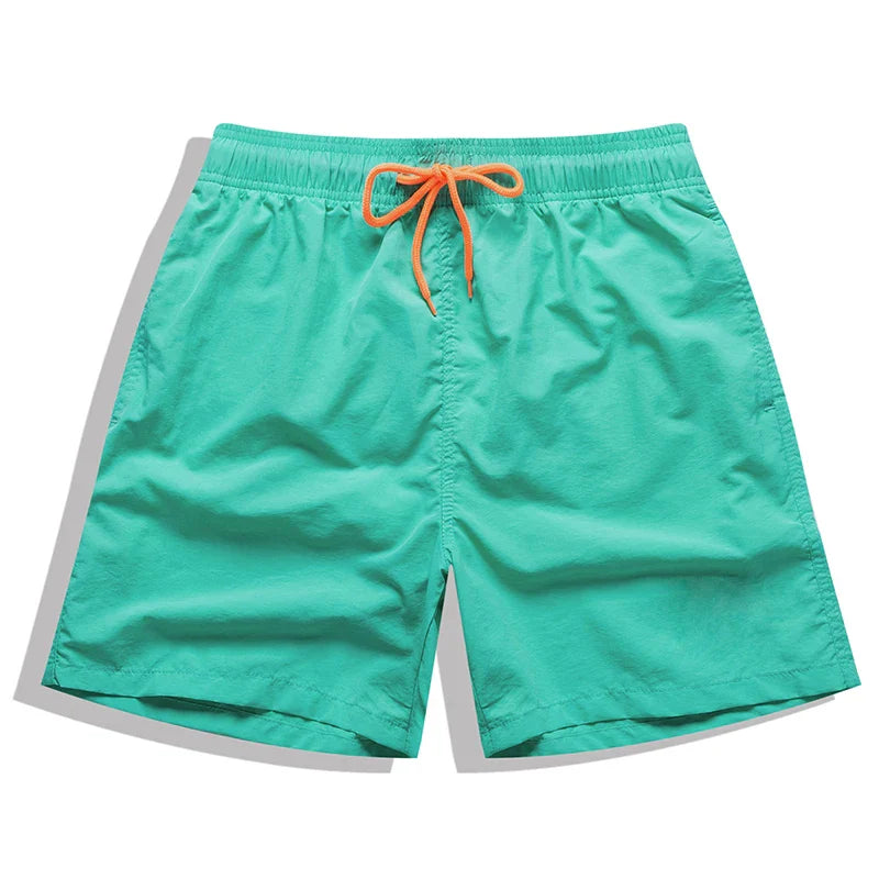 Datifer Brand Summer Men Shorts Fashion Nylon Solid Mesh Liner Drawstring For Swimsuits Male Surf Sports Shorts