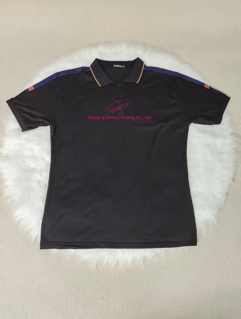 Trendy Brand Contrast Color Men's Polo Shirt New Men's Short-sleeved T-shirt