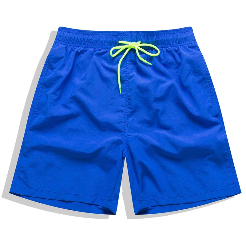 Datifer Brand Summer Men Shorts Fashion Nylon Solid Mesh Liner Drawstring For Swimsuits Male Surf Sports Shorts