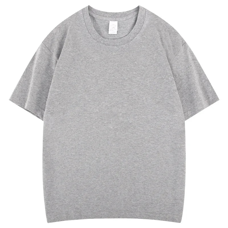Cotton High Quality Unisex T-shirt 100% Cotton Summer Oversized Men's T-shirt Round Neck Solid Color Blank T-shirt for Men