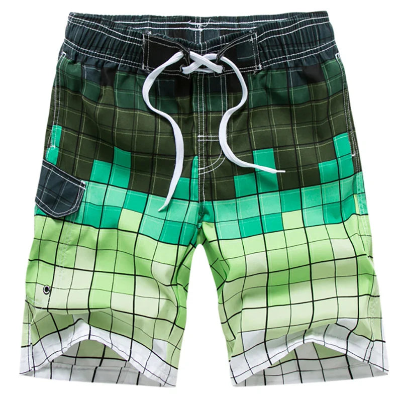 Summer Men Quick-drying Beachwear Plus Size Swimsuit Shorts Male Fashion Casual Loose Hawaii Printing Surf Board Shorts