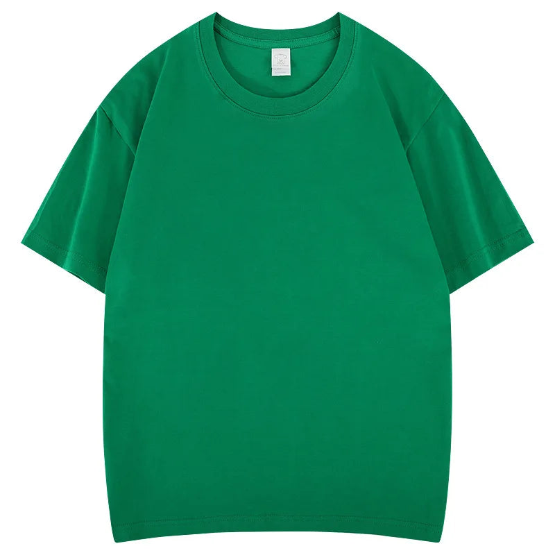Cotton High Quality Unisex T-shirt 100% Cotton Summer Oversized Men's T-shirt Round Neck Solid Color Blank T-shirt for Men