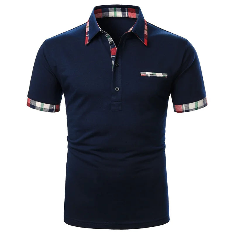 New Plus Size Men's Casual Fashion Printed Polo Shirt - Short Sleeve Lapel T-Shirt