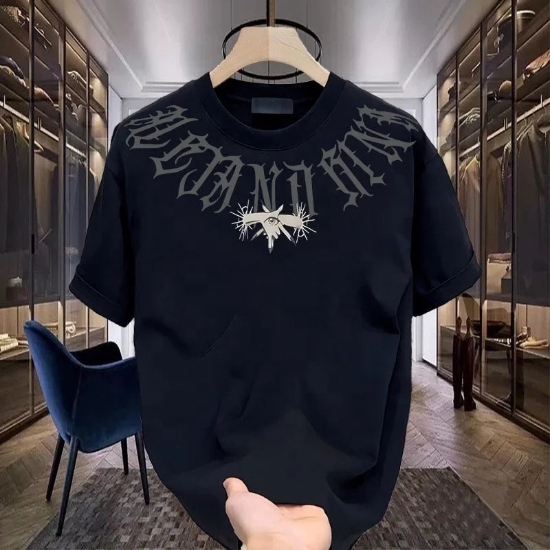 Heavy-weight High-end American-style Short-sleeved Men's T-shirt Popular Loose Summer Men's Top