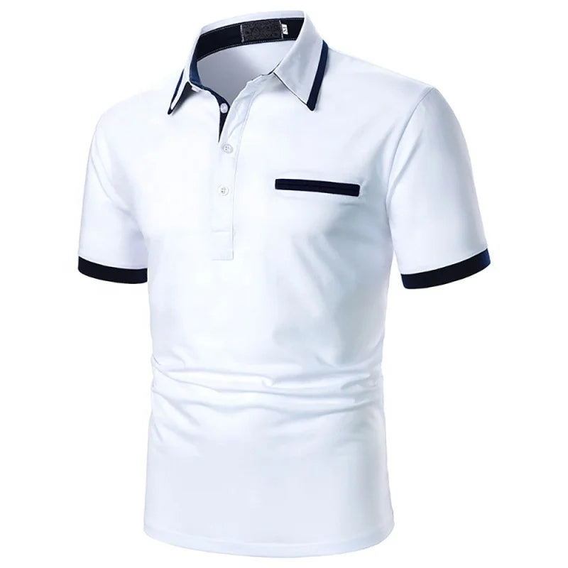 New Plus Size Men's Casual Fashion Printed Polo Shirt - Short Sleeve Lapel T-Shirt