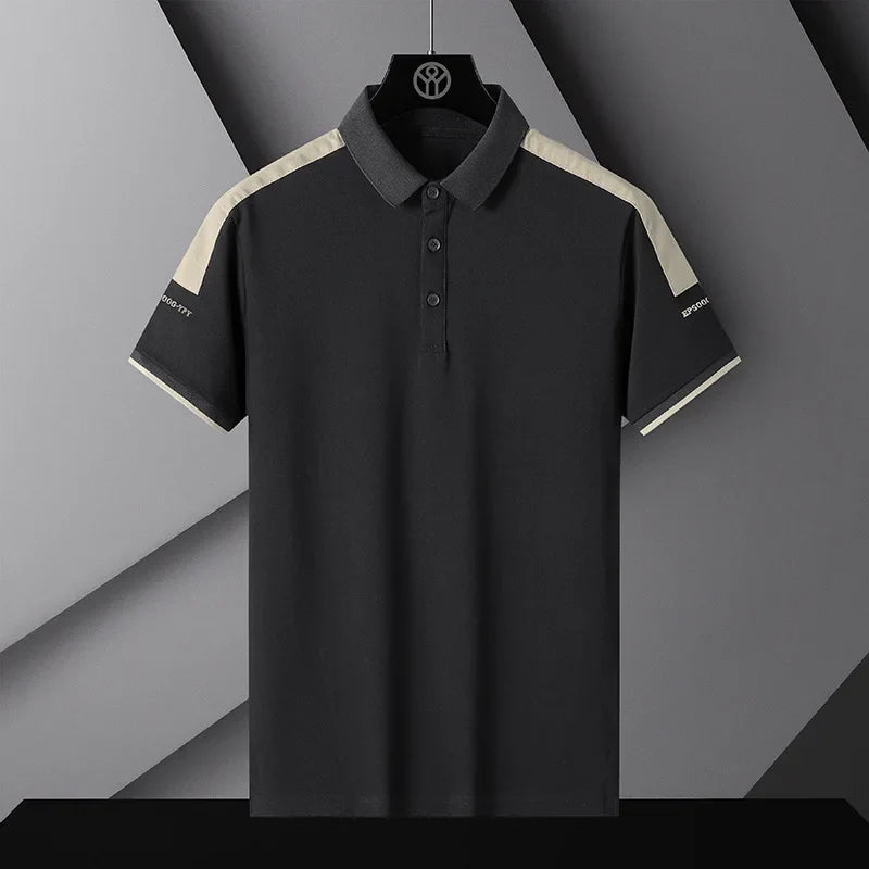 New Youth Summer Ice Silk Cool New Turndown Shirt Men's Casual Trendy Color-matching Short-sleeved Shirt for Men